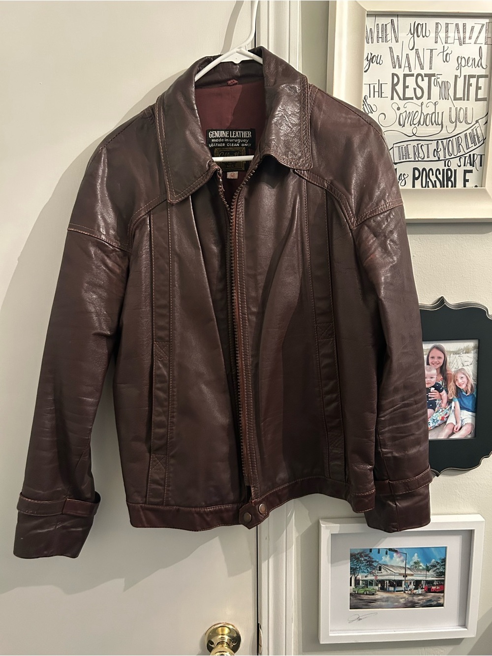 Men's Genuine Leather Brown Jacket - Goldsmiths for Men Vintage Classic Style